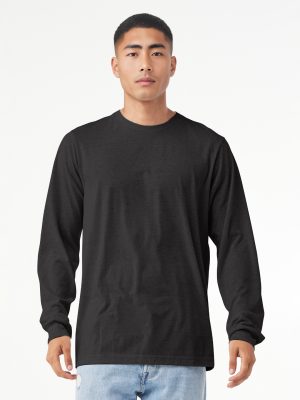 Unisex heather CVC long sleeve t-shirt