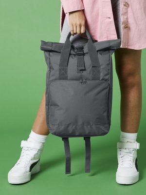 Twin handle roll-top backpack
