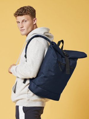 Recycled rolled-top backpack