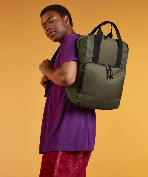 Recycled twin handle cooler backpack