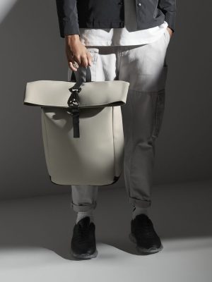 Matte PU rolltop backpack