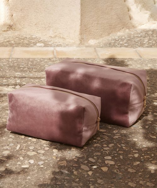 Velvet toiletry/accessory case