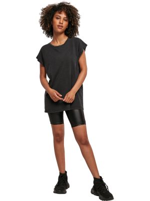 Women’s acid washed extended shoulder tee