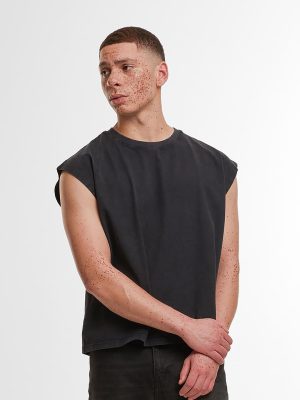 Vintage cropped heavy sleeveless tee