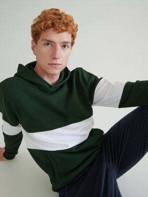 Heavyweight panelled hoodie