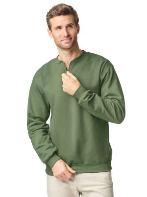 Softstyle™ midweight adult fleece 1/4-zip sweatshirt