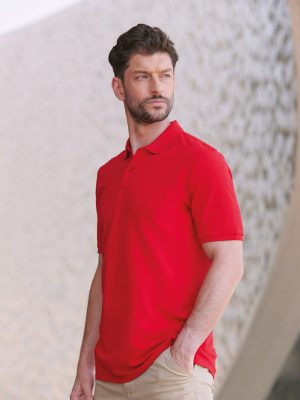 Micro-fine piqué polo shirt