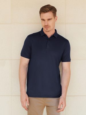 Stretch polo shirt with wicking finish (slim fit)