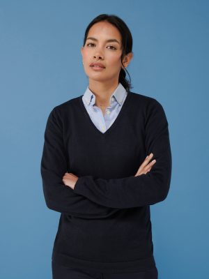 Women’s 12 gauge v-neck jumper