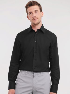 Long sleeve easycare tailored Oxford shirt