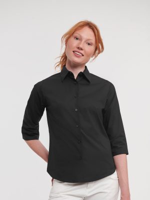 Women’s ¾ sleeve easycare fitted shirt