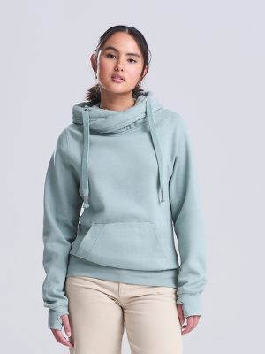 Cross neck hoodie