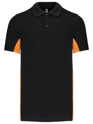 Flags short sleeve bi-colour polo shirt