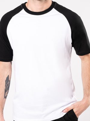 Baseball Short-sleeved two-tone T-shirt