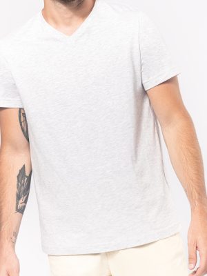Men’s short-sleeved V-neck T-shirt