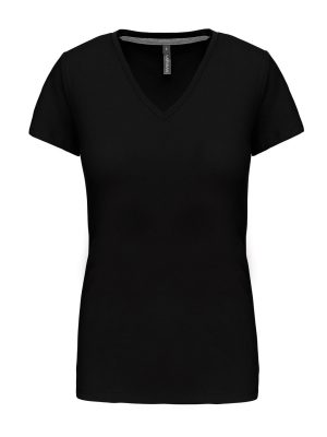 Ladies’ short-sleeved V-neck T-shirt