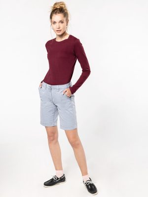 Ladies’ washed effect Bermuda shorts