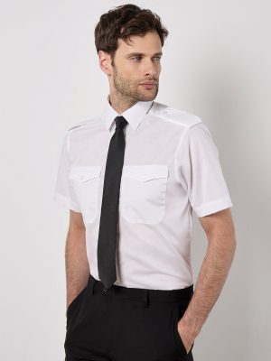 Pilot shirt short-sleeved (tailored fit)