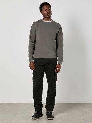 Regular fit piqué sweatshirt