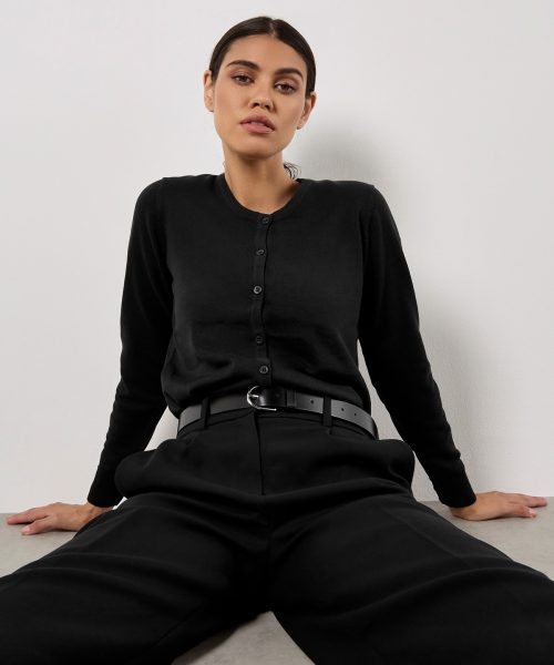 Women’s Arundel crew neck cardigan long sleeve (classic fit)