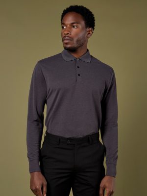 Piqué polo long-sleeved (classic fit)