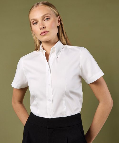 Women’s corporate Oxford blouse short-sleeved (tailored fit)