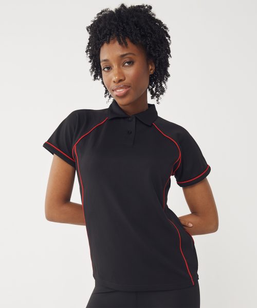 Women’s piped performance polo