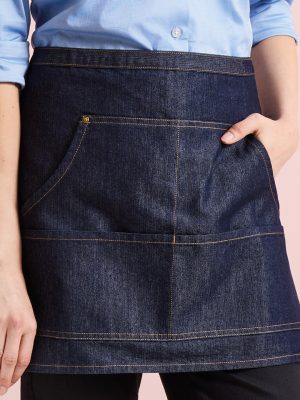 Jeans stitch denim waist apron
