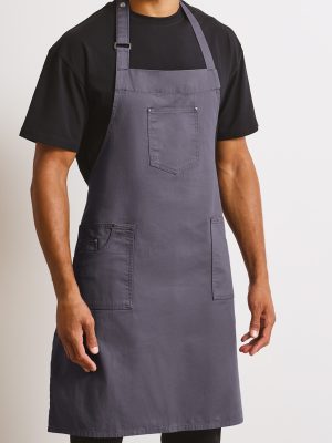 Chino cotton bib apron