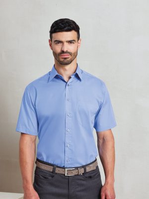 Short sleeve poplin shirt