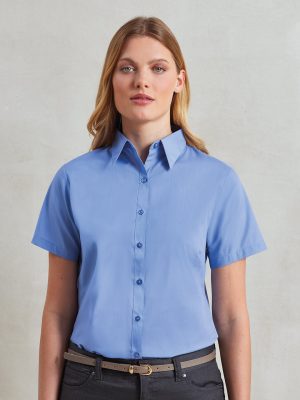 Women’s short sleeve poplin blouse