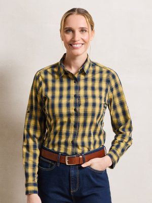 Women’s Mulligan check cotton long sleeve shirt