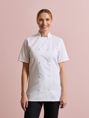 Women’s short sleeve chef’s jacket