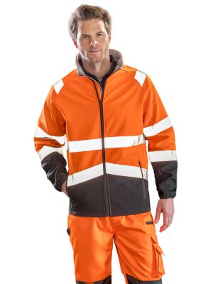 Printable safety softshell jacket