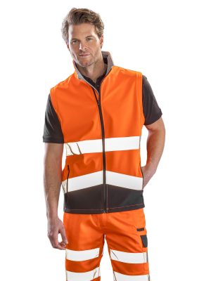Printable safety softshell gilet