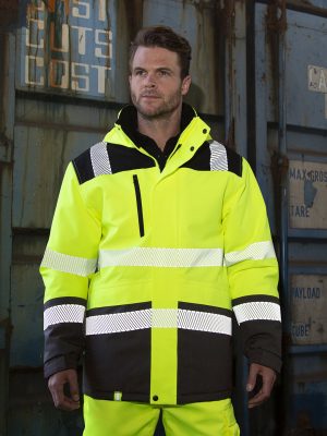 Printable softshell safety coat