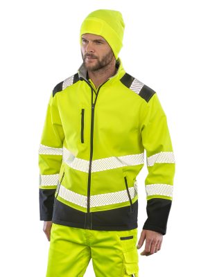 Printable ripstop safety softshell
