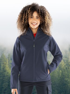 Women’s recycled 3-layer printable hooded softshell