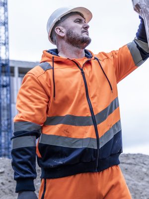 Pro hi-vis full zip hoodie