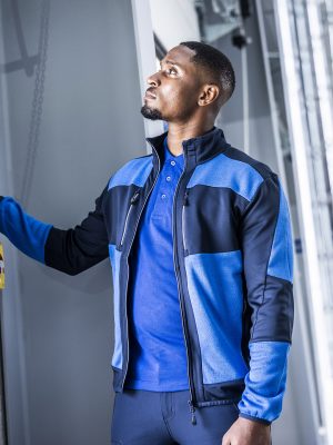 E-Volve unisex knit-effect stretch mid-layer