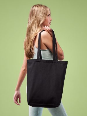 Recycled premium canvas ‘flat base’ shopper