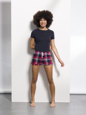 Women’s tartan frill shorts