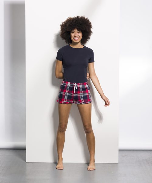 Women’s tartan frill shorts