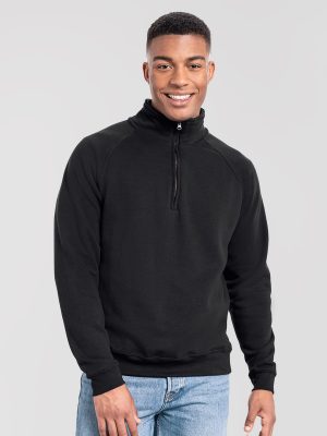 Iconic premium zip-neck sweat