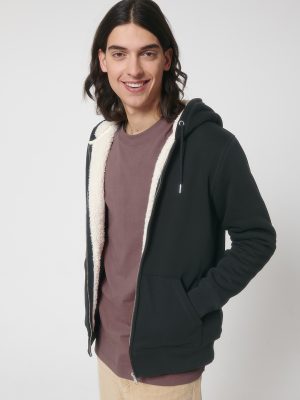 Unisex Hygger sherpa zip-through sweatshirt (STSU956)