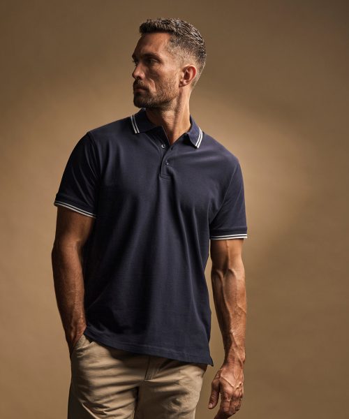 Luxury stripe stretch polo (1407)