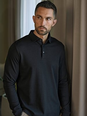 Pima cotton long-sleeve polo (1442)