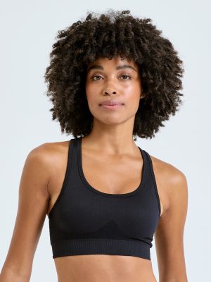 TriDri® seamless ‘3D fit’ multi-sport sculpt solid colour bra