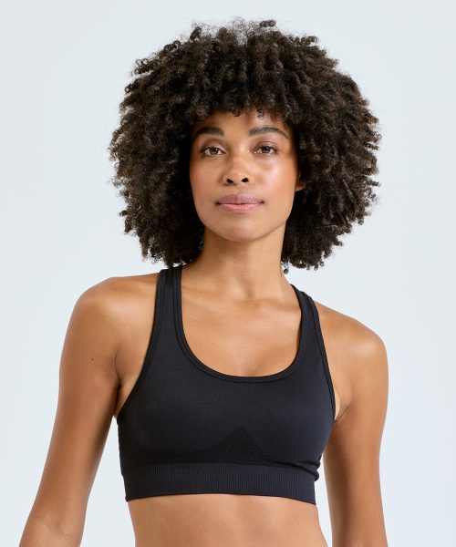 TriDri® seamless ‘3D fit’ multi-sport sculpt solid colour bra