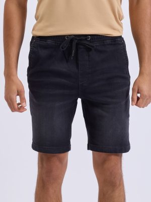 Men’s denim drawstring shorts